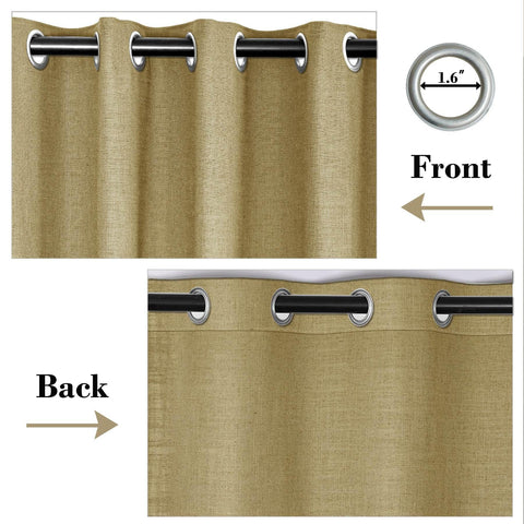 1908 Linen Blend Breathable & Natural Curtain Nickle Grommet - Cololeaf -- #1 Beige White