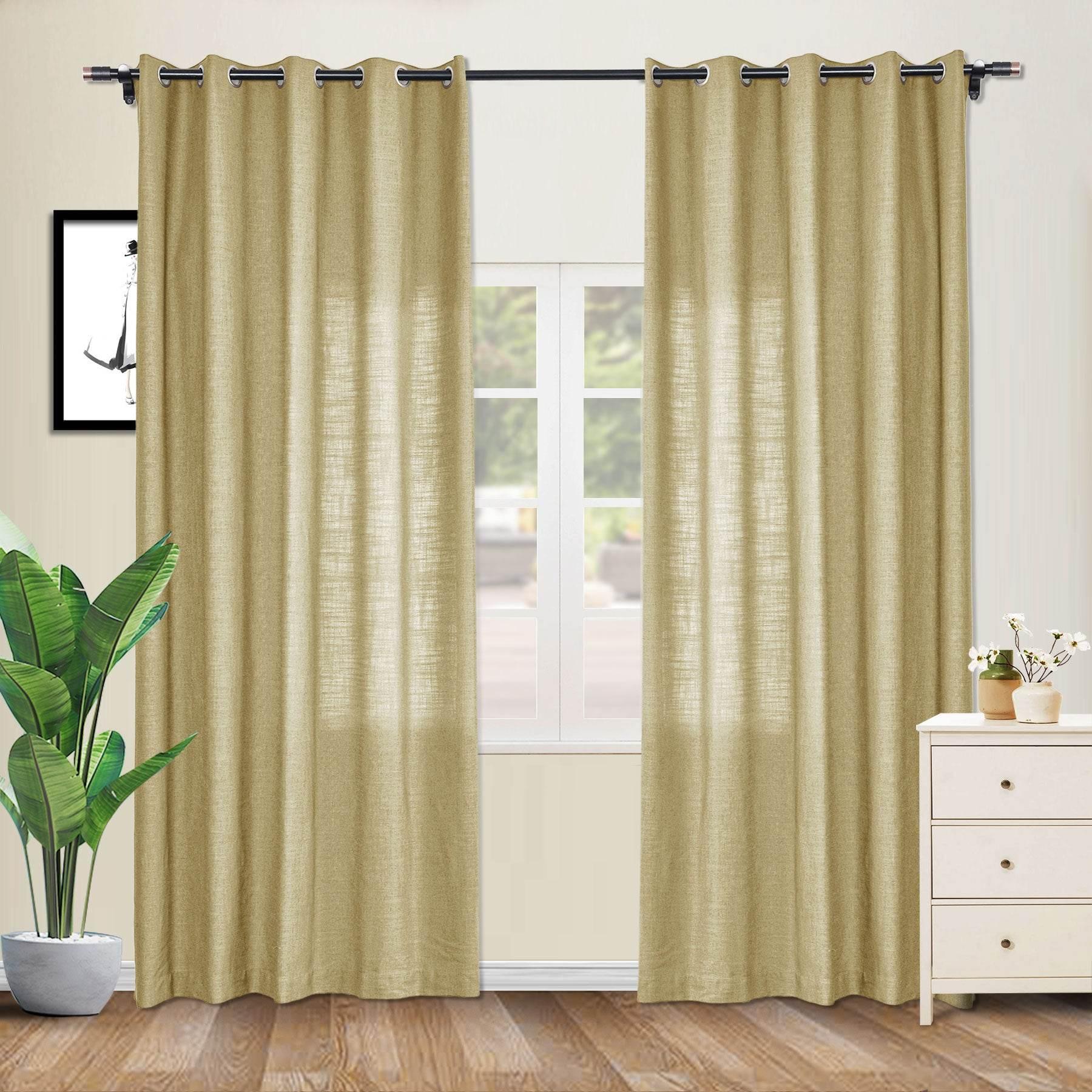 1908 Linen Blend Breathable & Natural Curtain Nickle Grommet - Cololeaf -- #1 Beige White