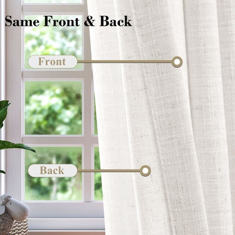 1908 Linen Blend Unlined Breathable & Natural Curtain Pinch Pleat 1 Panel