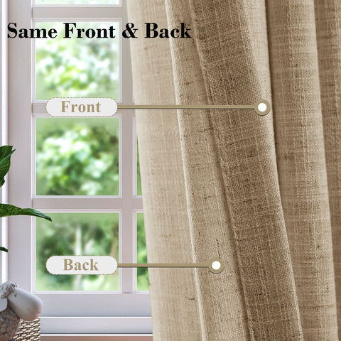 1908 Linen Blend Unlined Breathable & Natural Curtain Pinch Pleat 1 Panel