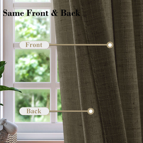 1908 Linen Blend Unlined Breathable & Natural Curtain Pinch Pleat 1 Panel