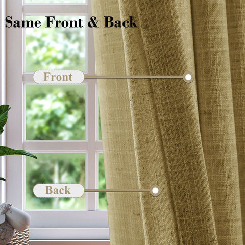 1908 Linen Blend Unlined Breathable & Natural Curtain Pinch Pleat 1 Panel
