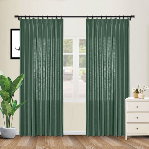 1908 Linen Blend Unlined Breathable & Natural Curtain Pinch Pleat 1 Panel
