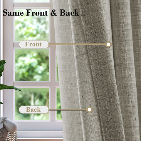 1908 Linen Blend Unlined Breathable & Natural Curtain Pinch Pleat 1 Panel