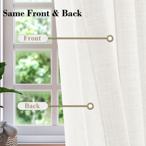 1908 Linen Blend Unlined Breathable & Natural Curtain Pinch Pleat 1 Panel