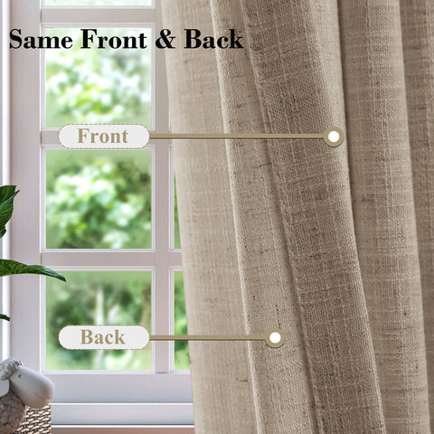 1908 Linen Blend Unlined Breathable & Natural Curtain Pinch Pleat 1 Panel