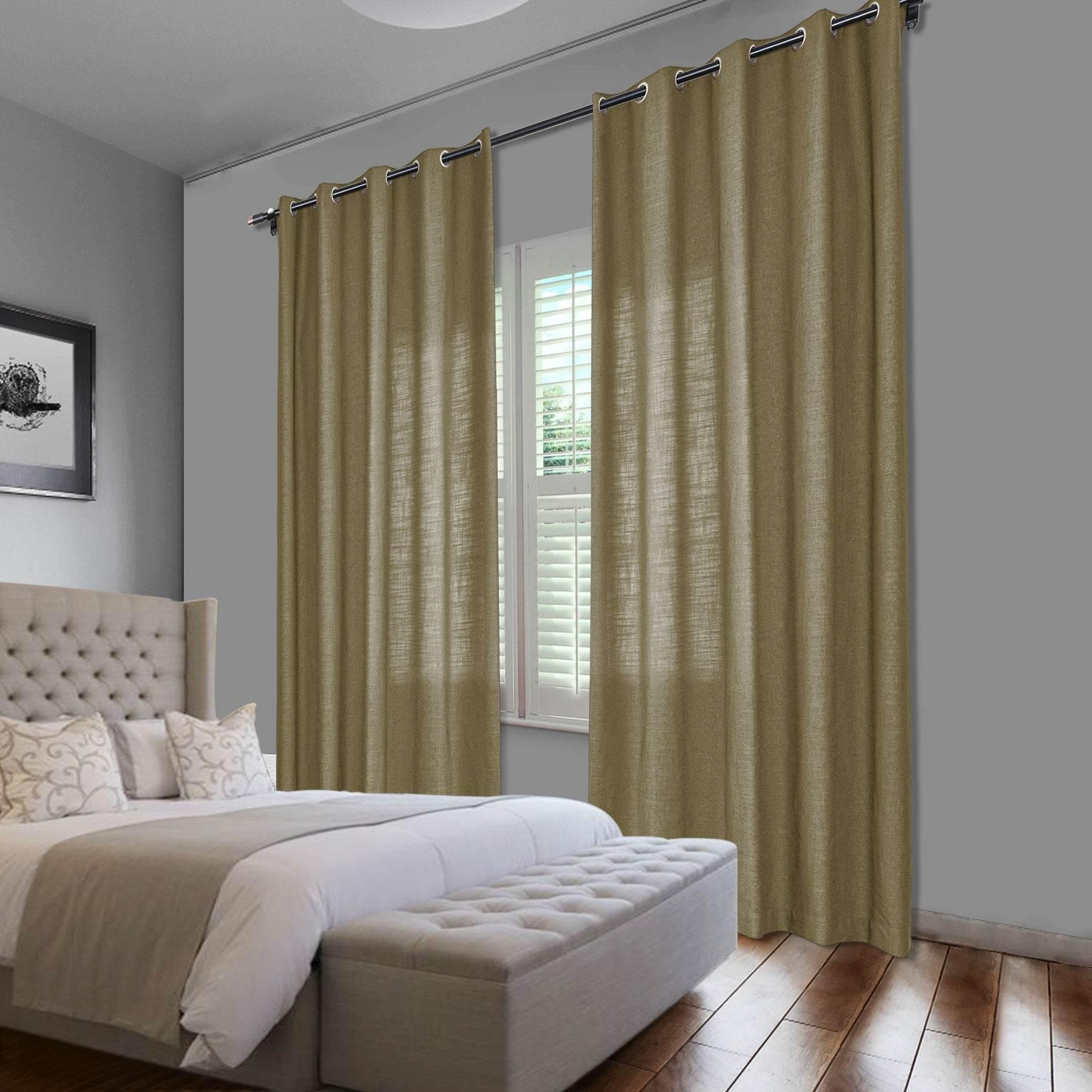 1908 Linen Blend Breathable & Natural Curtain Nickle Grommet - Cololeaf -- #1 Beige White