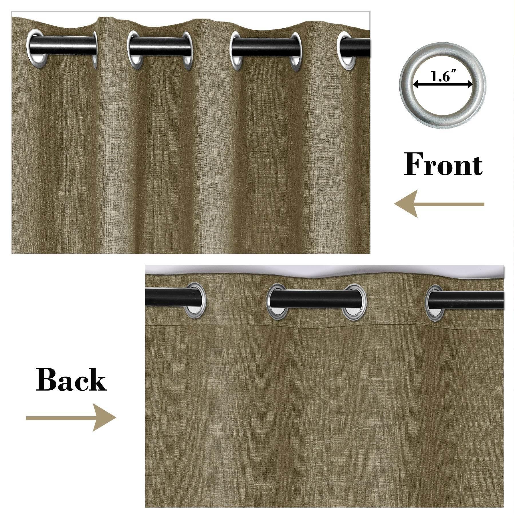 1908 Linen Blend Breathable & Natural Curtain Nickle Grommet - Cololeaf -- #1 Beige White