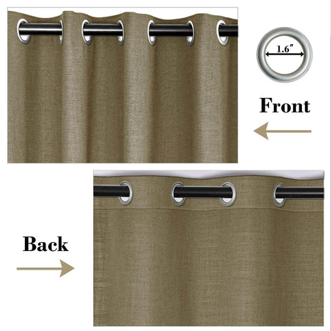 1908 Linen Blend Breathable & Natural Curtain Nickle Grommet - Cololeaf -- #1 Beige White
