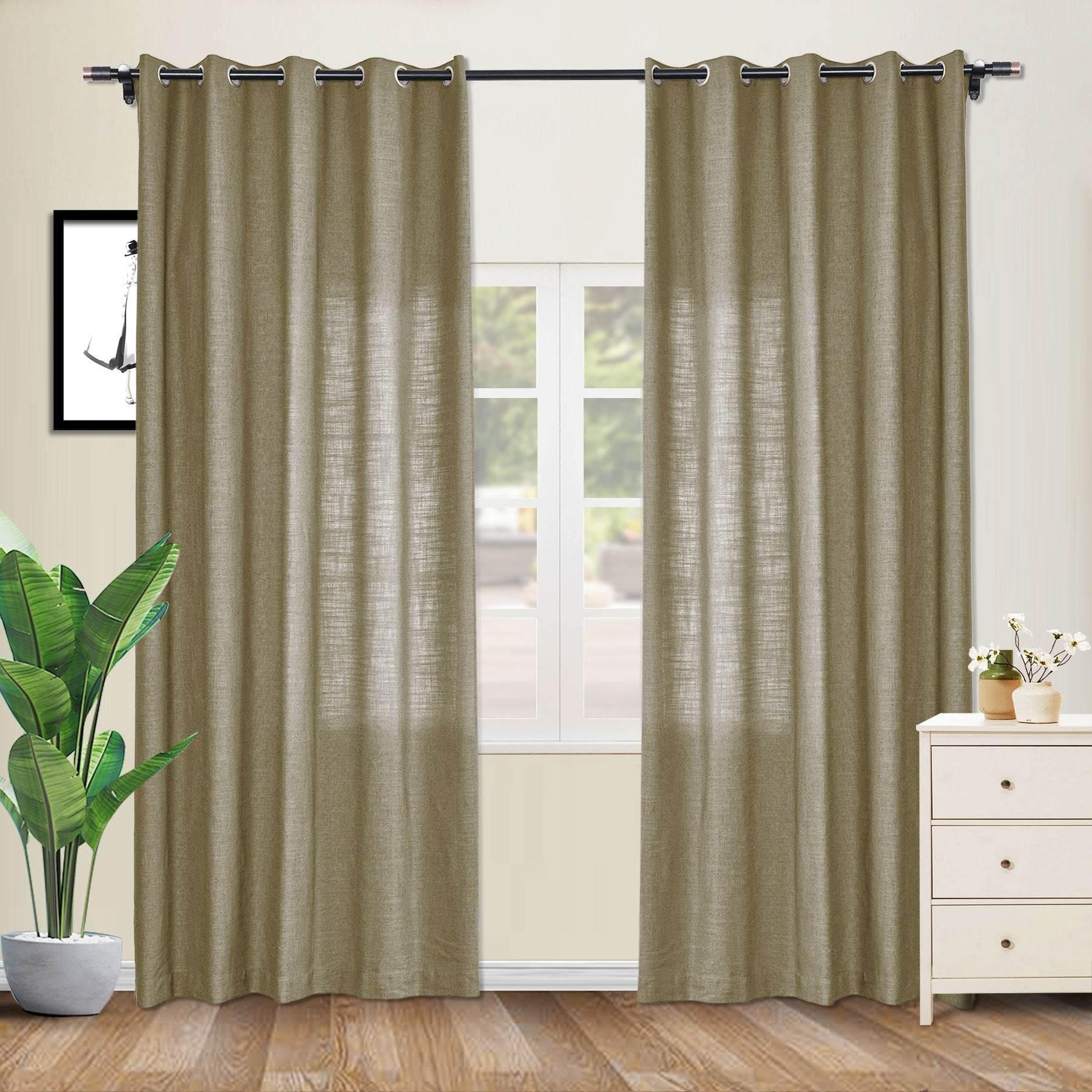 1908 Linen Blend Breathable & Natural Curtain Nickle Grommet - Cololeaf -- #1 Beige White