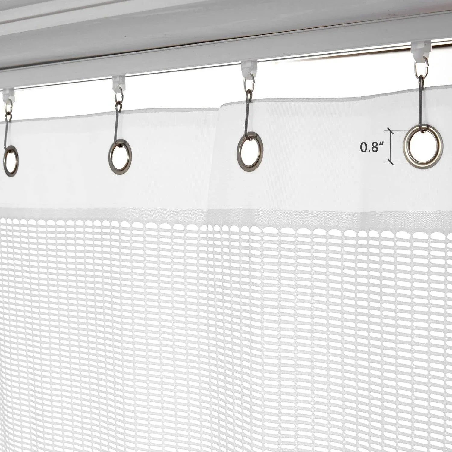 Medical Privacy Curtains Breathable Fabric Grommet for Hospital & Clinic NFPA-701 - Cololeaf -- T19 White