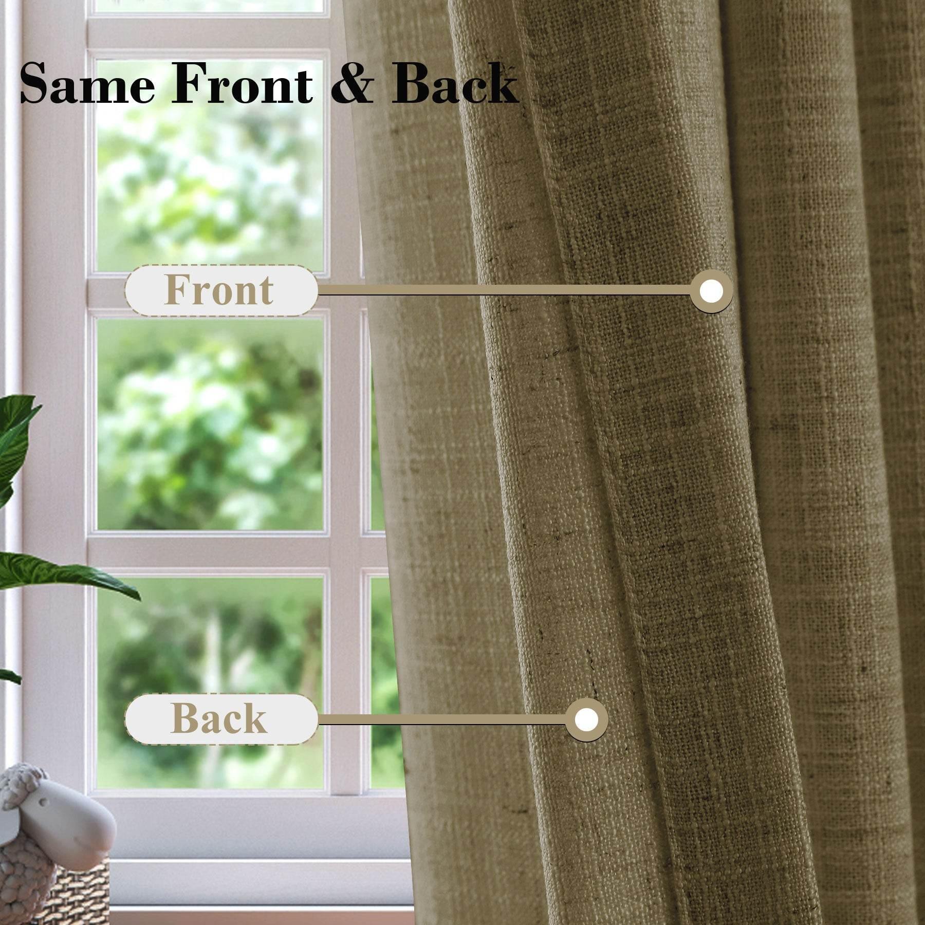 1908 Linen Blend Breathable & Natural Curtain Nickle Grommet - Cololeaf -- #1 Beige White