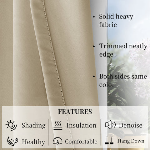 Atlanta Velcro Curtains Self Adhesive Room Darkening Thermal Insulated 1 Panel