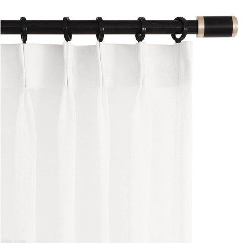 B01 Linen Textured Airy Sheer Curtain Pinch Pleat - Cololeaf -- #30 Light Grey