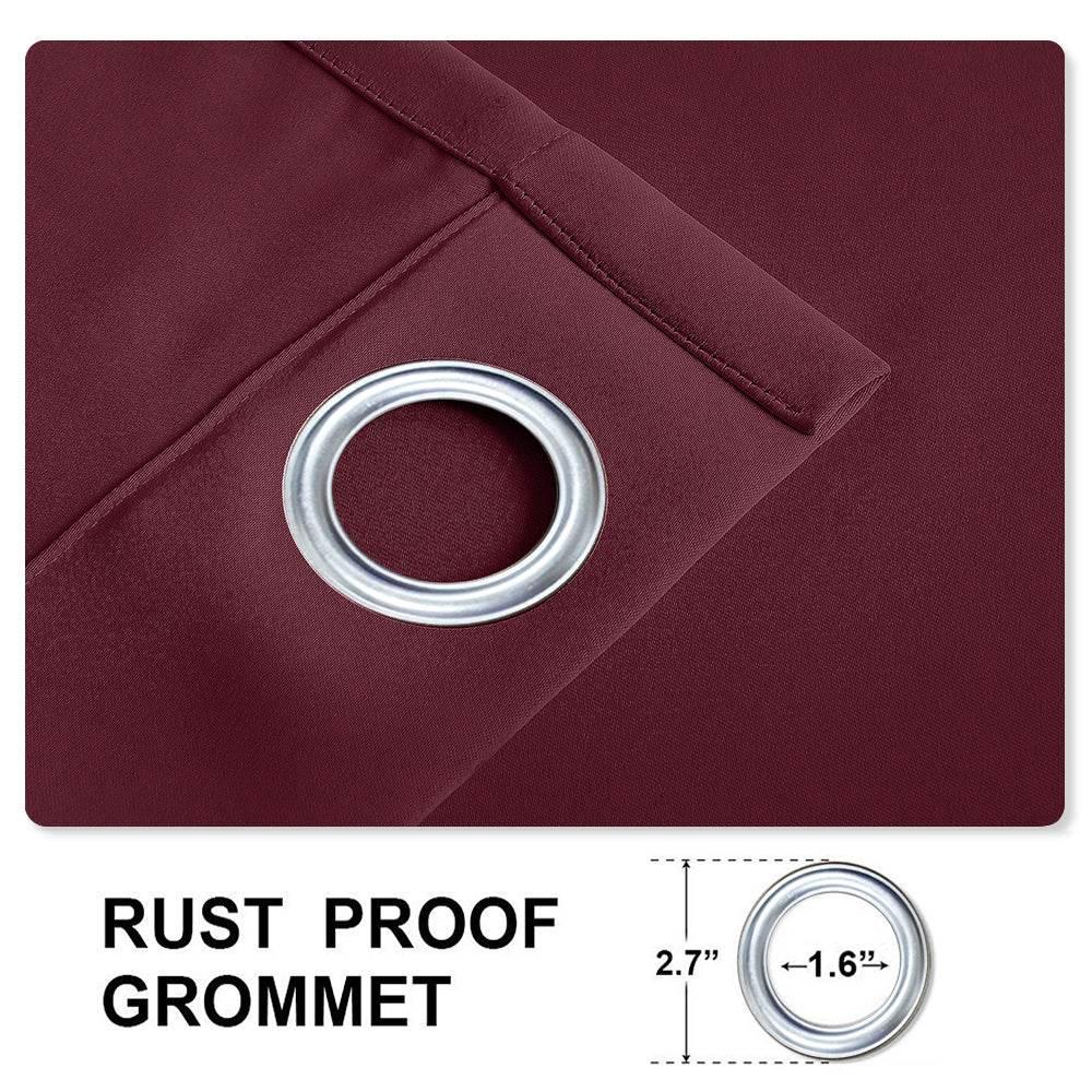 Rose Extra Wide Outdoor Curtains Waterproof Thermal Insulated Blackout Top Grommet - Cololeaf -- Beige