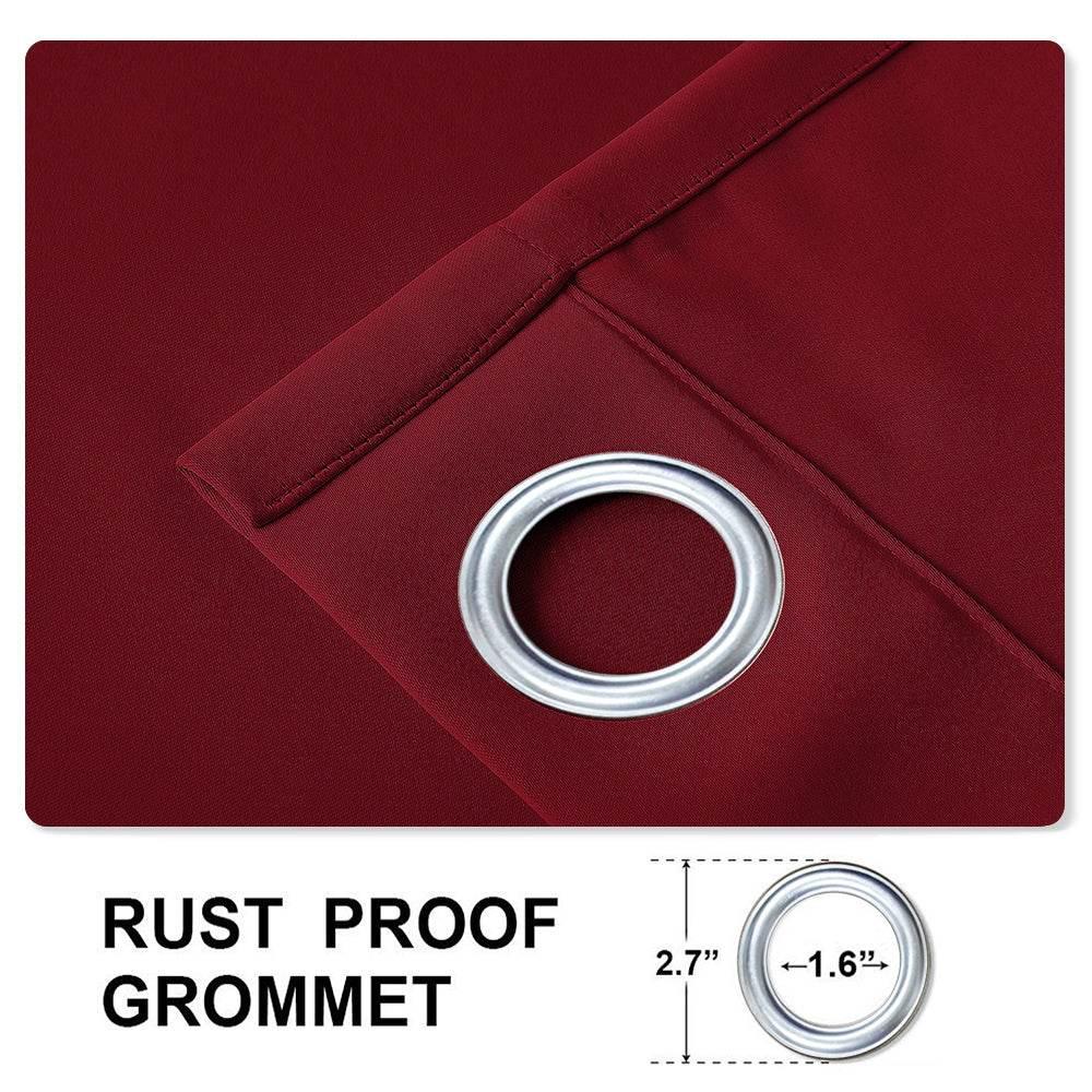 Rose Extra Wide Outdoor Curtains Waterproof Thermal Insulated Blackout Top Grommet - Cololeaf -- Beige