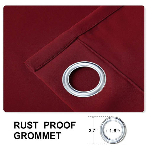 Rose Extra Wide Outdoor Curtains Waterproof Thermal Insulated Blackout Top Grommet - Cololeaf -- Beige