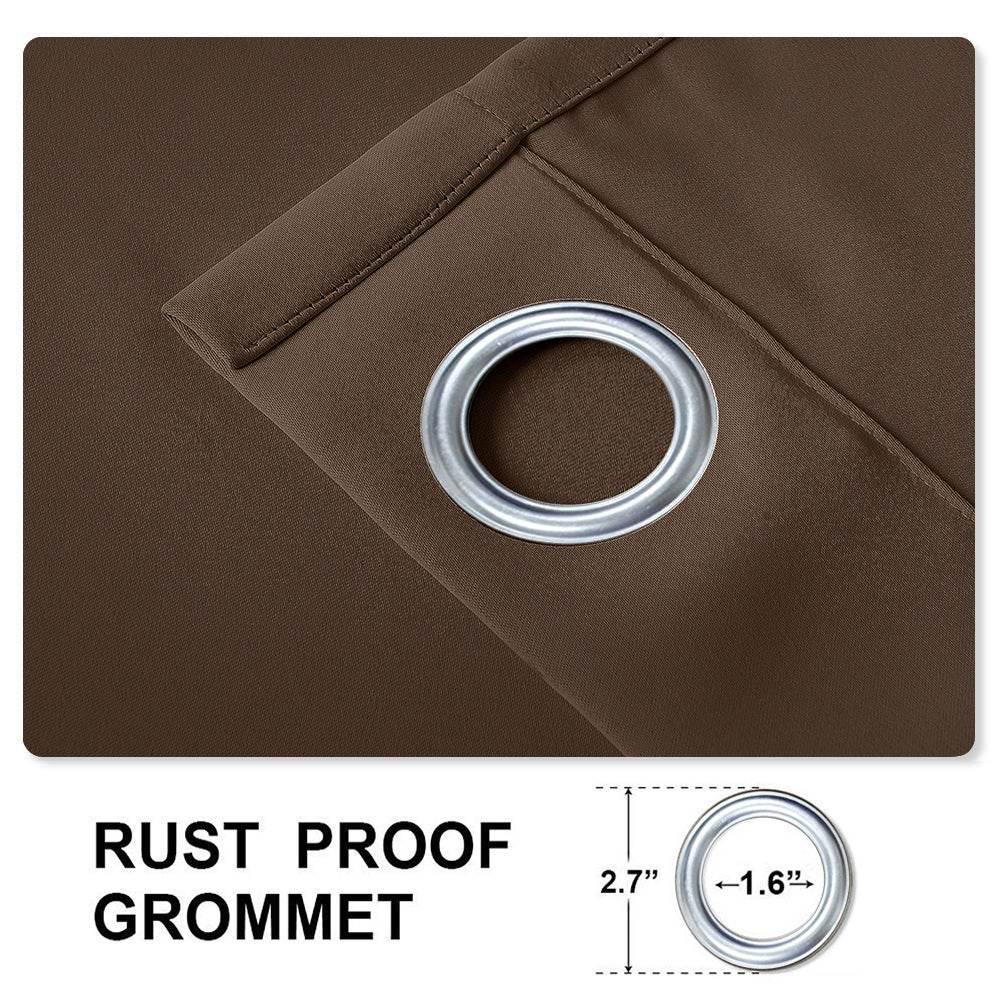 Rose Extra Wide Outdoor Curtains Waterproof Thermal Insulated Blackout Top Grommet - Cololeaf -- Beige