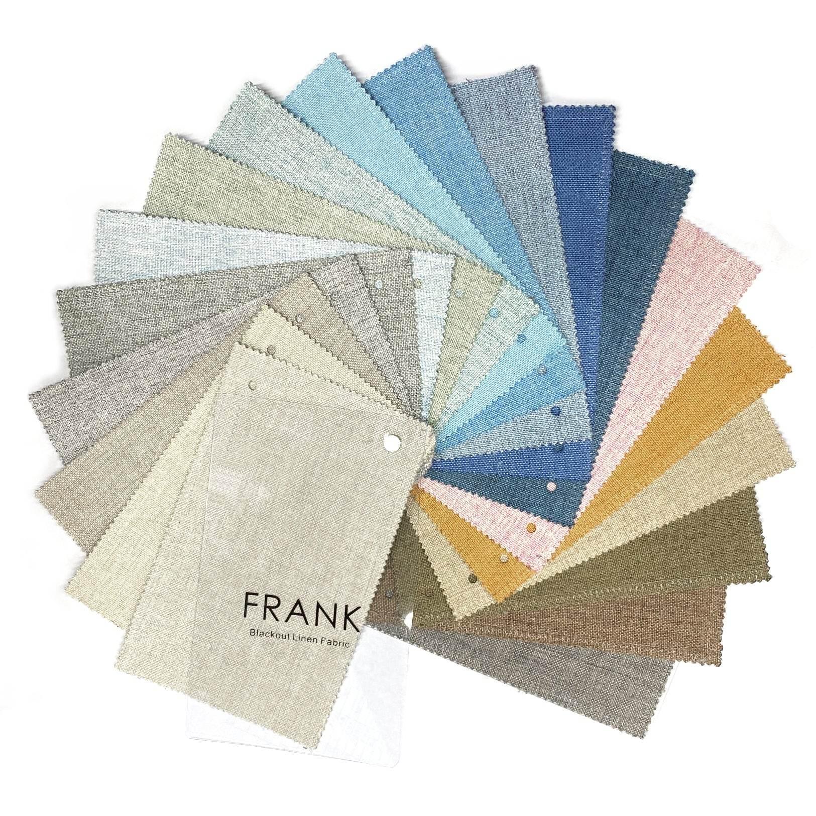 Frank Fabric Sample Book, 90-95% Blackout - Linen Blend, 375 gsm - Cololeaf -- 