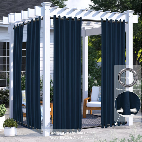 Thalia Linen Blend Outdoor Curtain Custom Made 1 Panel
