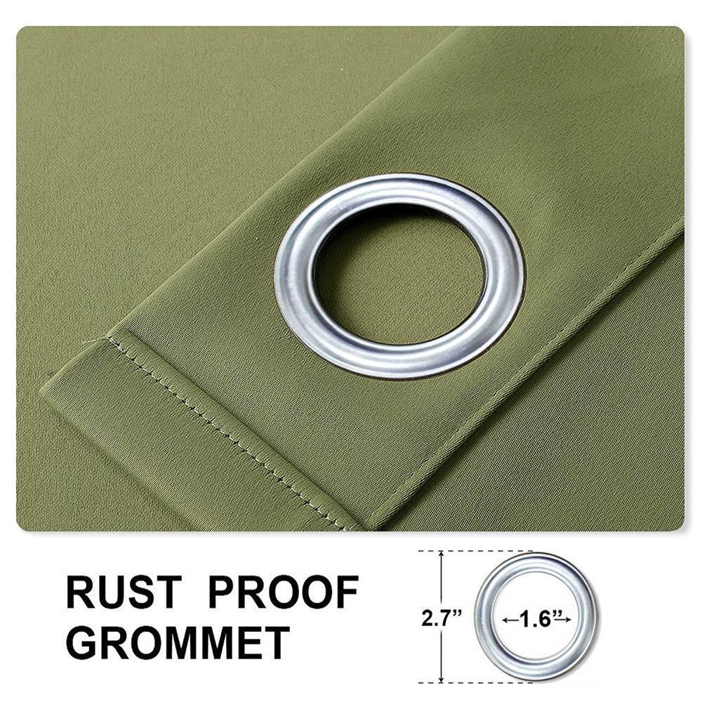 Rose Extra Wide Outdoor Curtains Waterproof Thermal Insulated Blackout Top Grommet - Cololeaf -- Beige