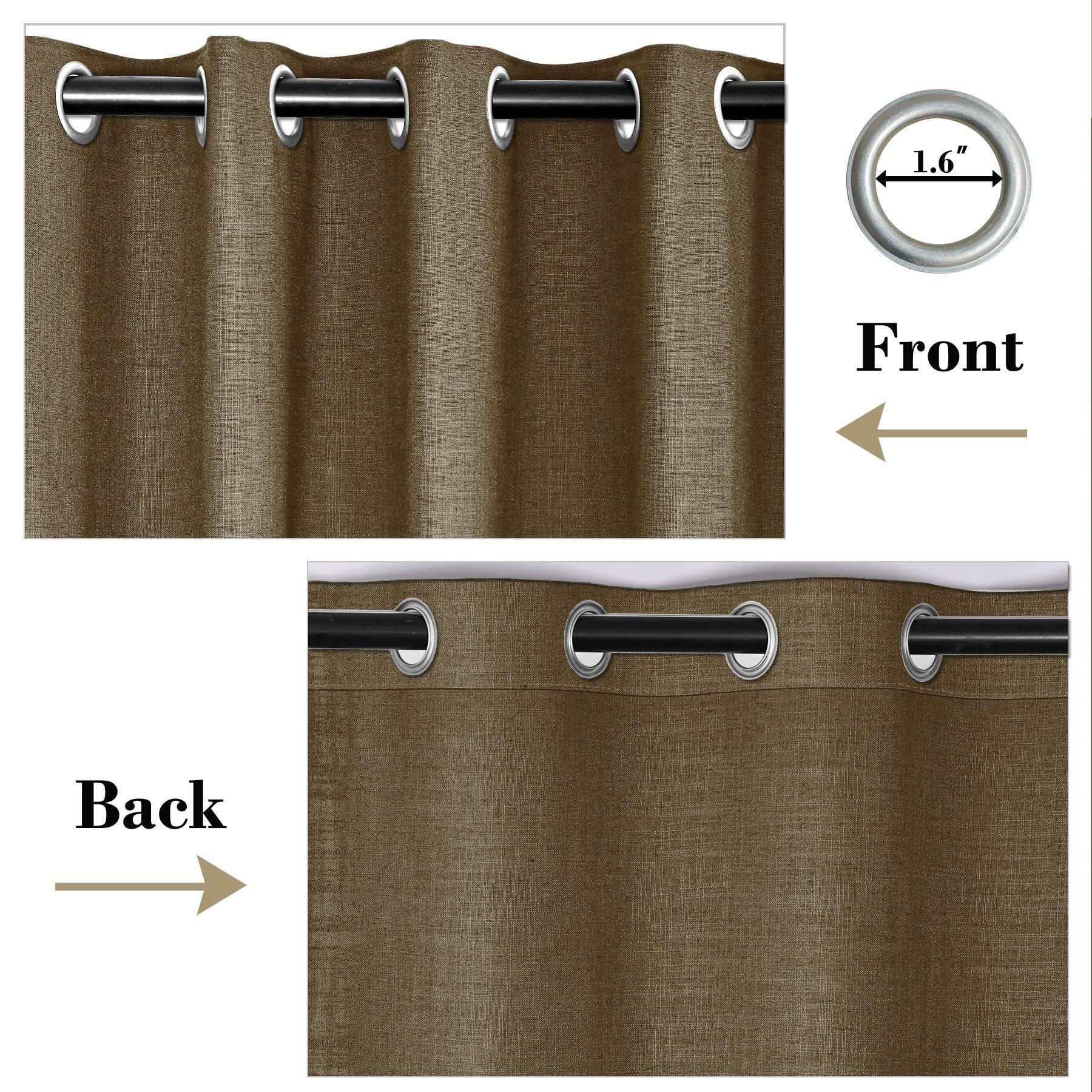 1908 Linen Blend Breathable & Natural Curtain Nickle Grommet - Cololeaf -- #1 Beige White
