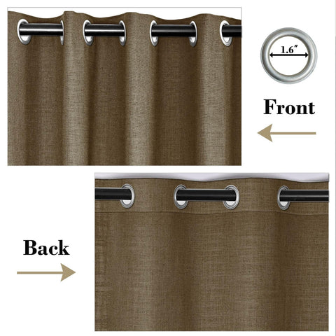 1908 Linen Blend Breathable & Natural Curtain Nickle Grommet - Cololeaf -- #1 Beige White