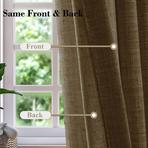 1908 Linen Blend Breathable & Natural Curtain Nickle Grommet - Cololeaf -- #1 Beige White