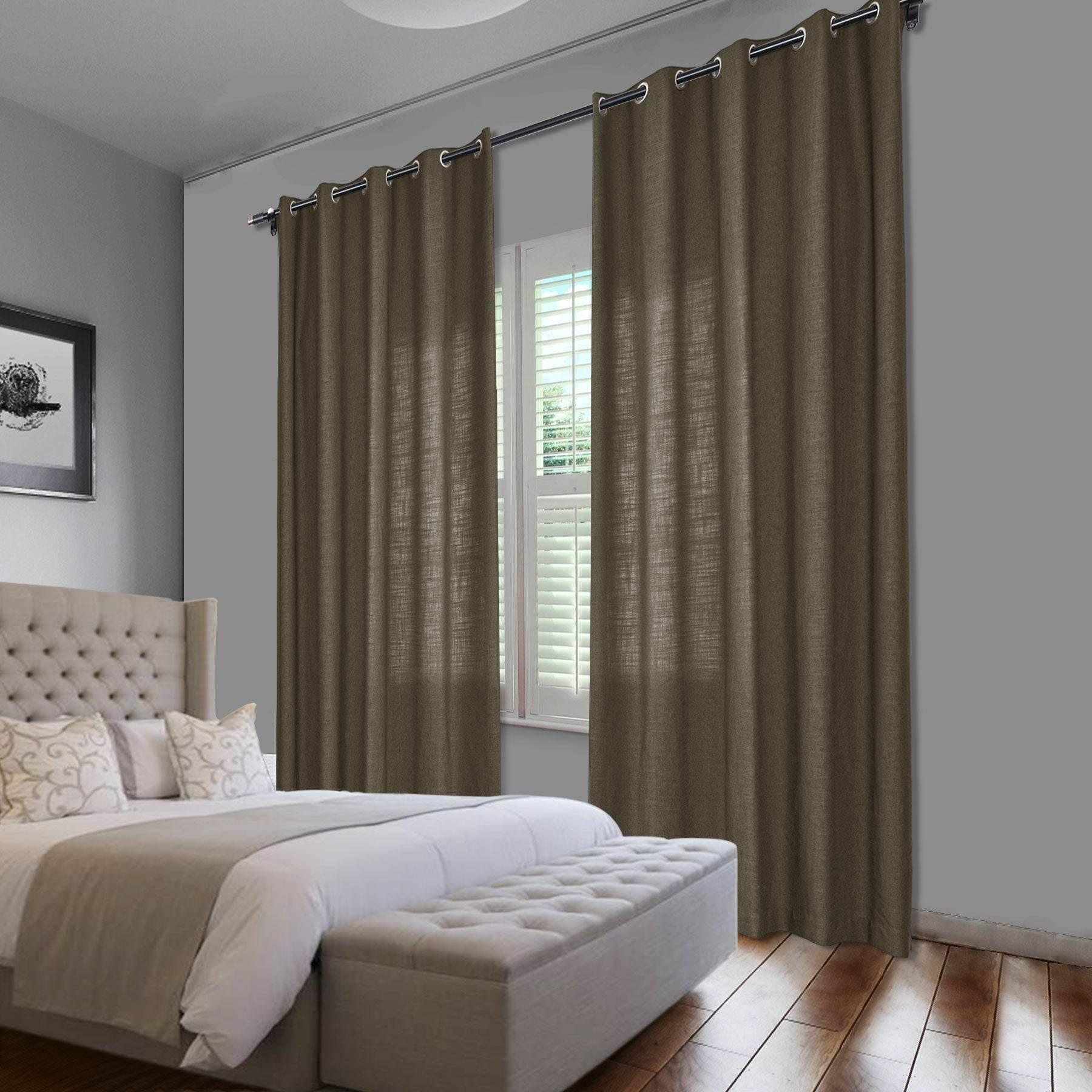 1908 Linen Blend Breathable & Natural Curtain Nickle Grommet - Cololeaf -- #1 Beige White