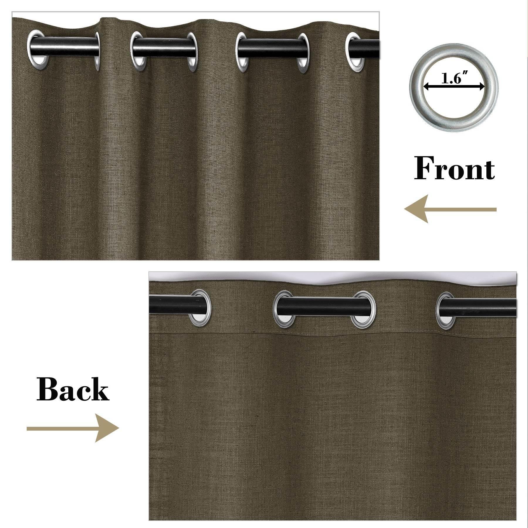 1908 Linen Blend Breathable & Natural Curtain Nickle Grommet - Cololeaf -- #1 Beige White