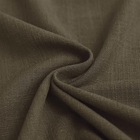 1908 Linen Blend Breathable & Natural Curtain Tab Top - Cololeaf -- #14 Ebony