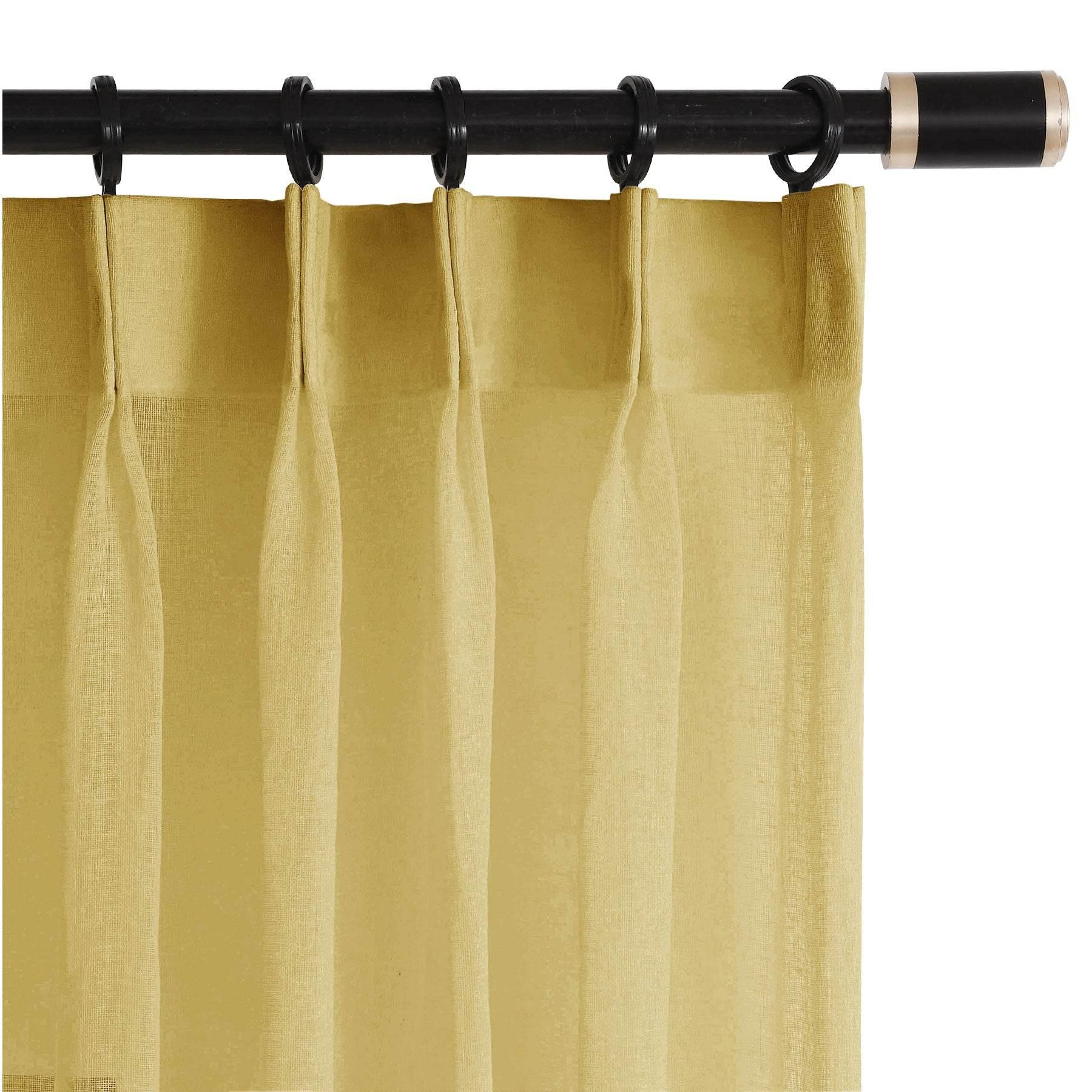 B01 Linen Textured Airy Sheer Curtain Pinch Pleat - Cololeaf -- #30 Light Grey