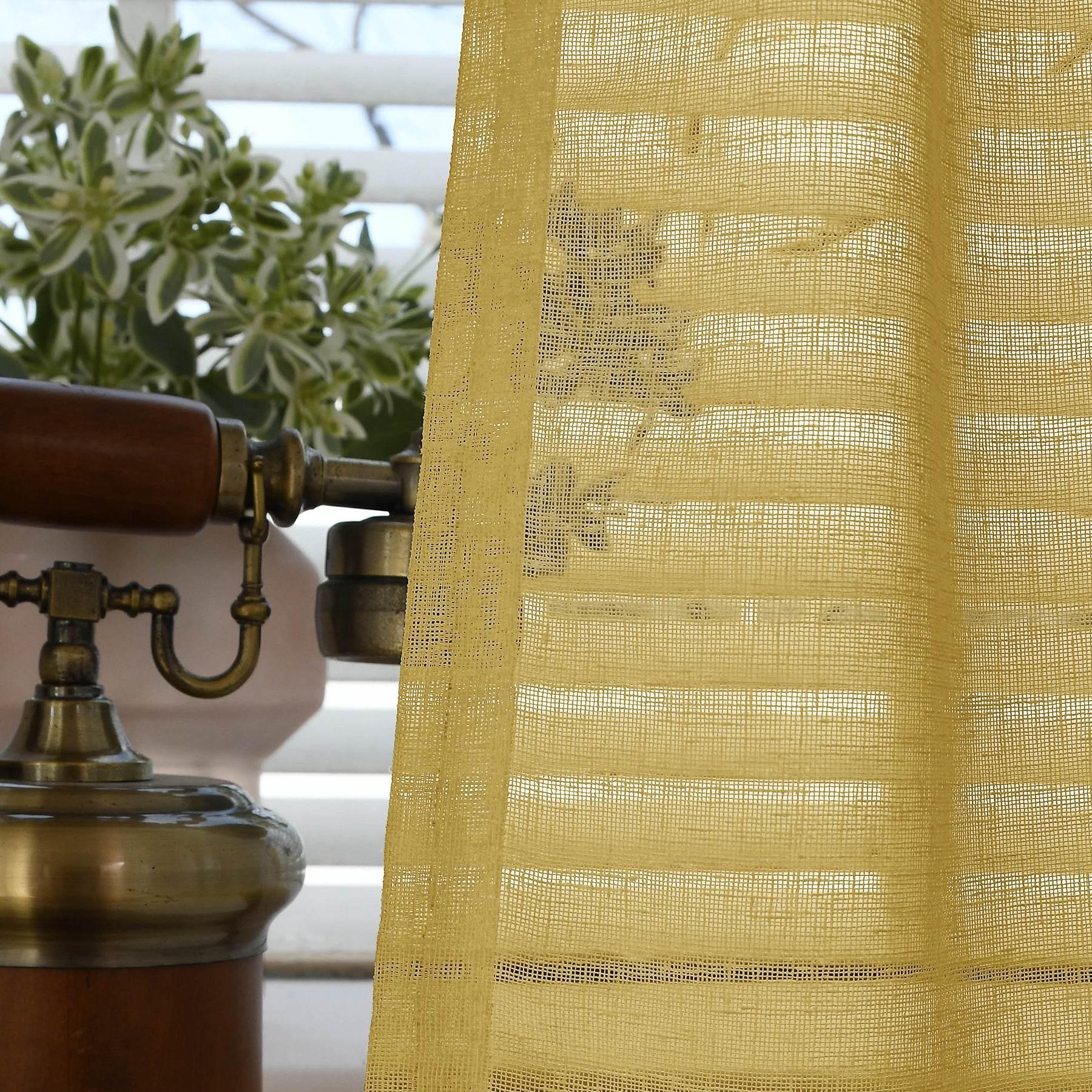 B01 Linen Textured Airy Sheer Curtain Pinch Pleat - Cololeaf -- #30 Light Grey