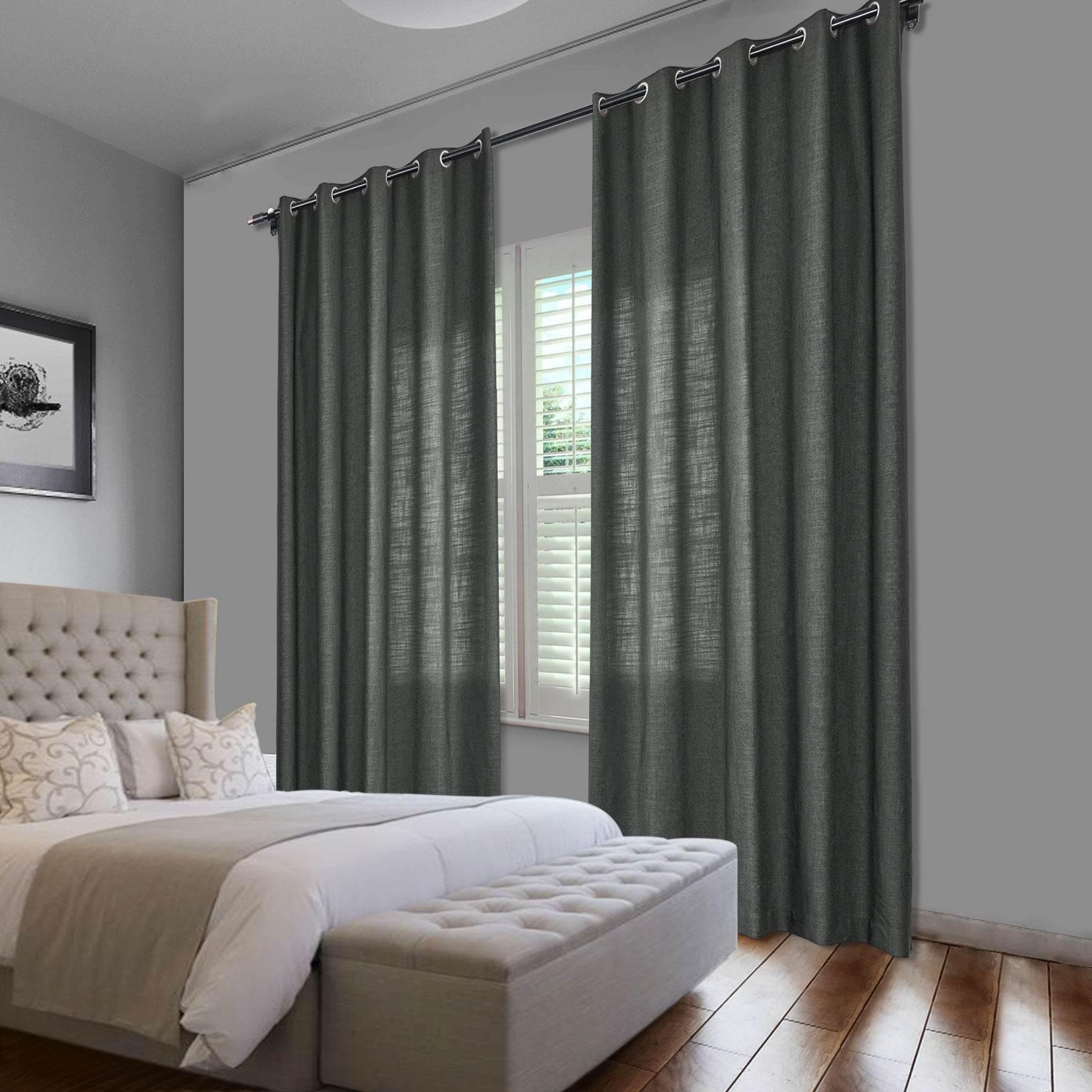 1908 Linen Blend Breathable & Natural Curtain Nickle Grommet - Cololeaf -- #1 Beige White