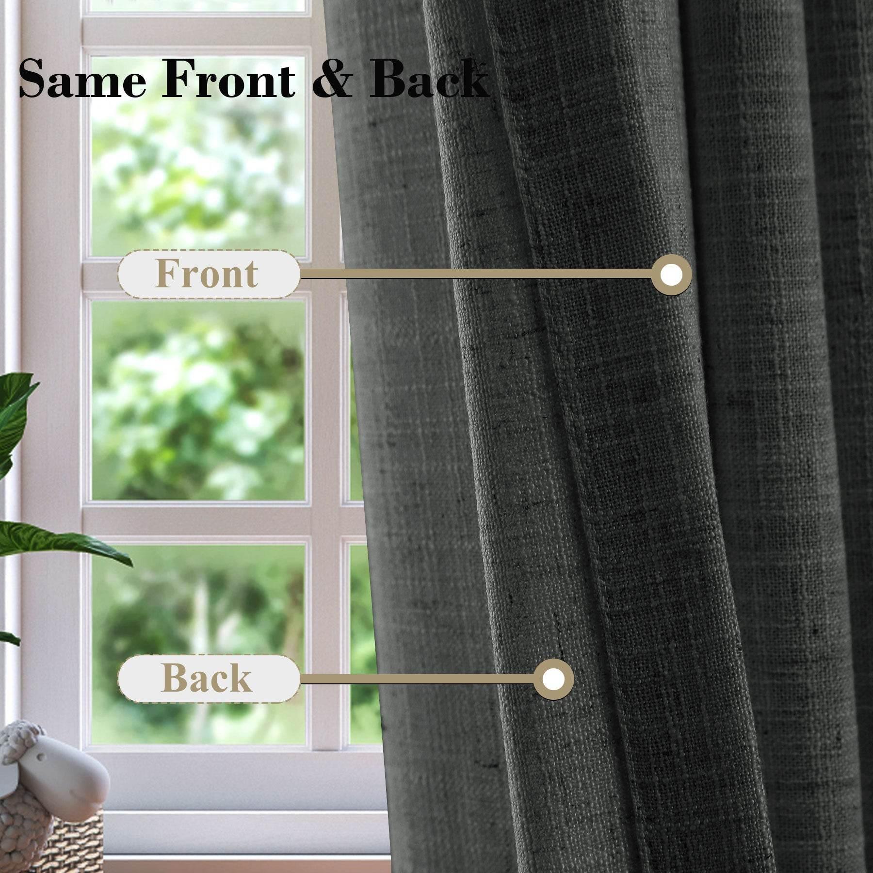 1908 Linen Blend Breathable & Natural Curtain Nickle Grommet - Cololeaf -- #1 Beige White
