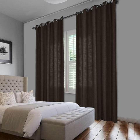1908 Linen Blend Breathable & Natural Curtain Nickle Grommet - Cololeaf -- #1 Beige White