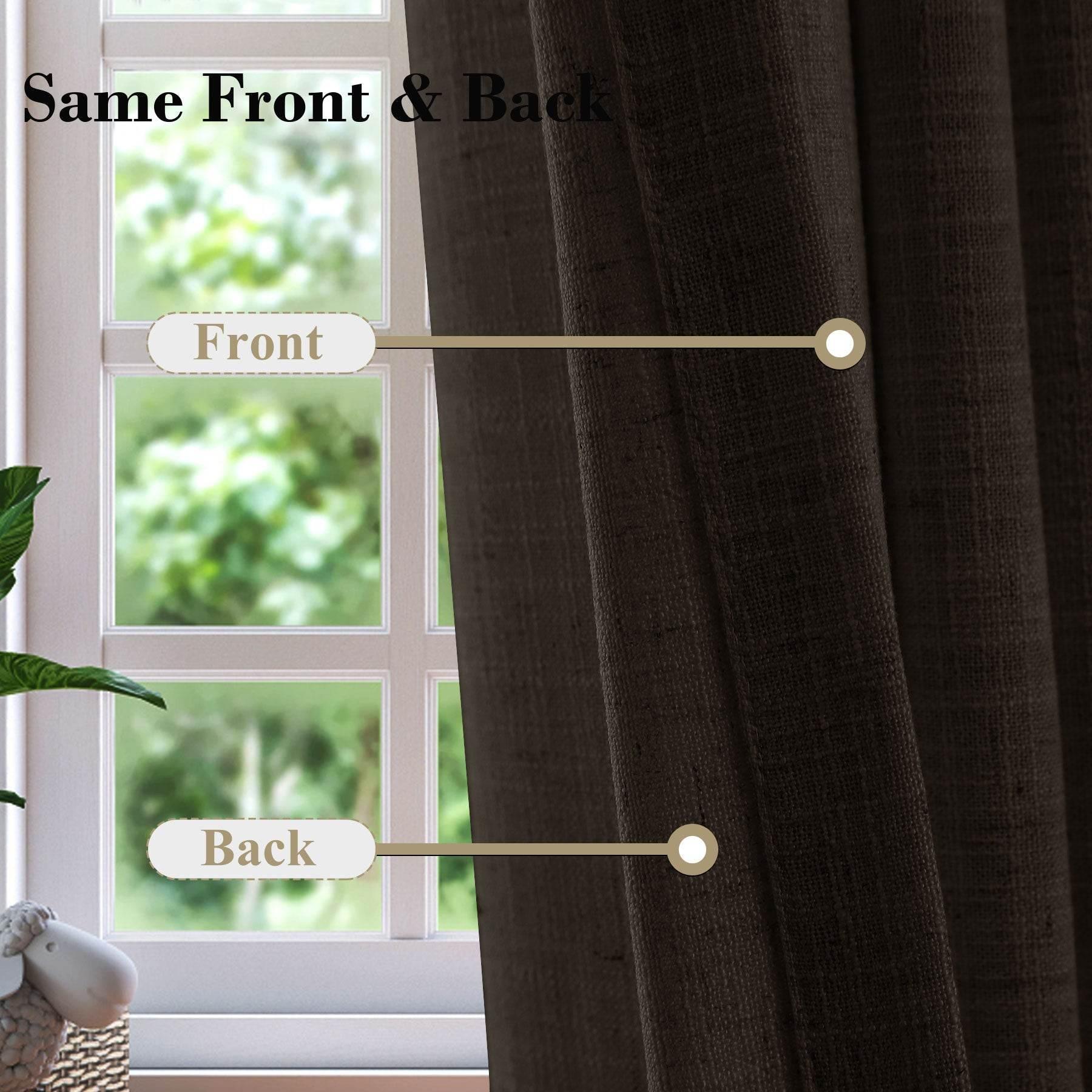 1908 Linen Blend Breathable & Natural Curtain Nickle Grommet - Cololeaf -- #1 Beige White