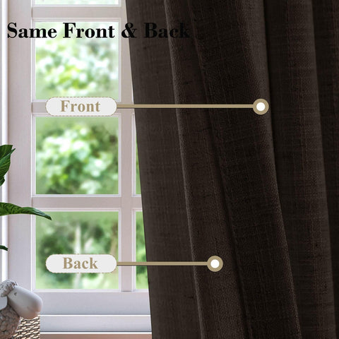 1908 Linen Blend Breathable & Natural Curtain Tab Top - Cololeaf -- #1 Beige White