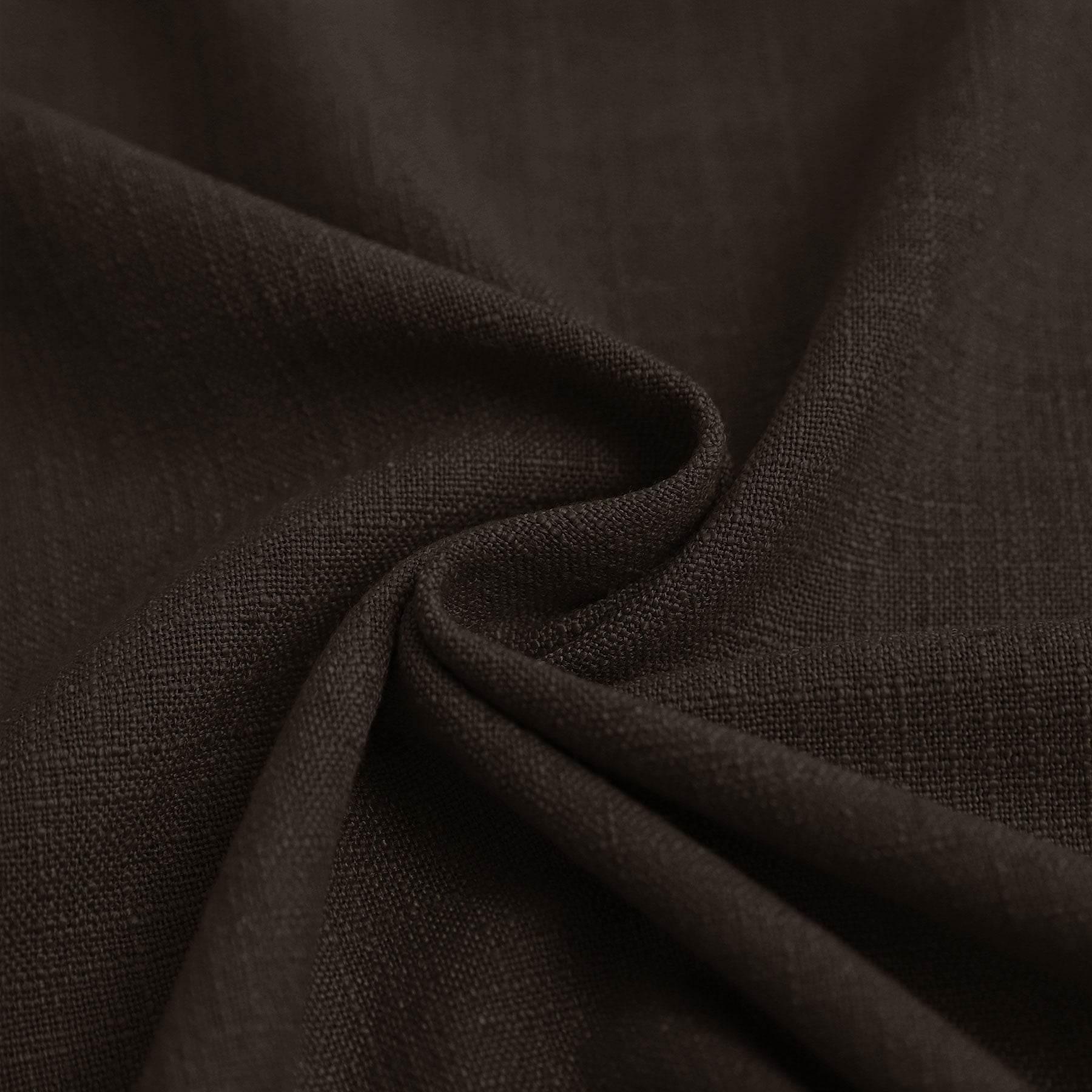 1908 Linen Blend Breathable & Natural Curtain Nickle Grommet - Cololeaf -- #13 Chocolate Tart