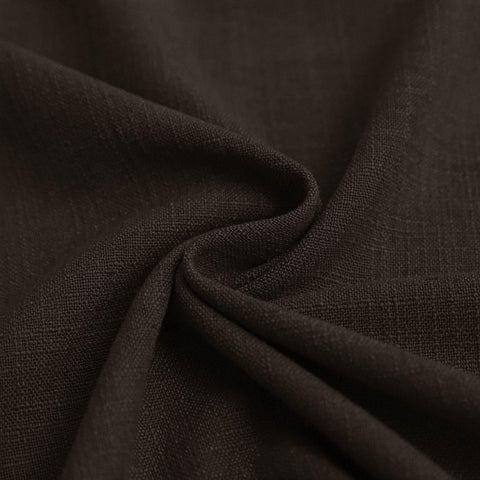1908 Linen Blend Breathable & Natural Curtain Tab Top - Cololeaf -- #13 Chocolate Tart
