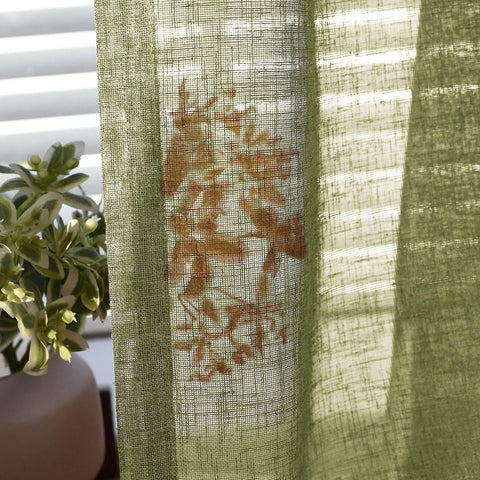 B01 Linen Textured Airy Sheer Curtain Grommet - Cololeaf -- #30 Light Grey