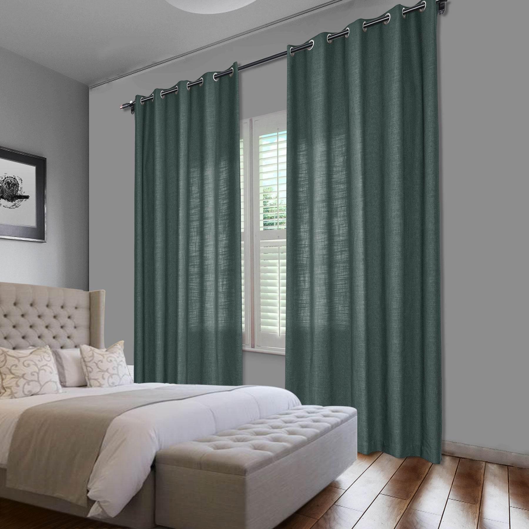 1908 Linen Blend Breathable & Natural Curtain Nickle Grommet - Cololeaf -- #1 Beige White