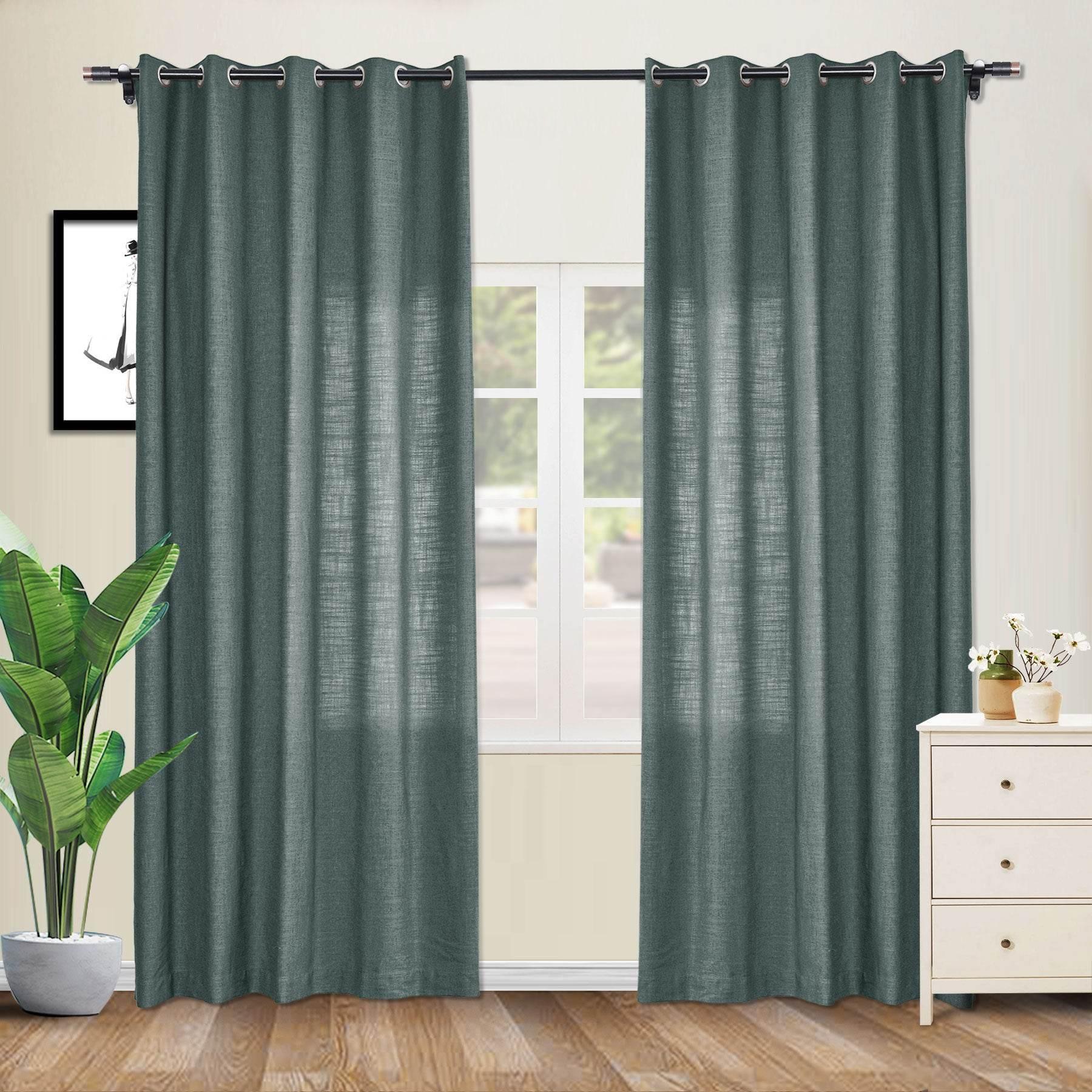 1908 Linen Blend Breathable & Natural Curtain Nickle Grommet - Cololeaf -- #1 Beige White