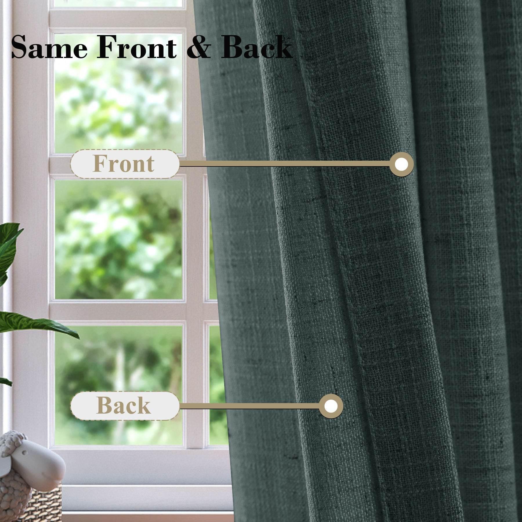 1908 Linen Blend Breathable & Natural Curtain Nickle Grommet - Cololeaf -- #1 Beige White