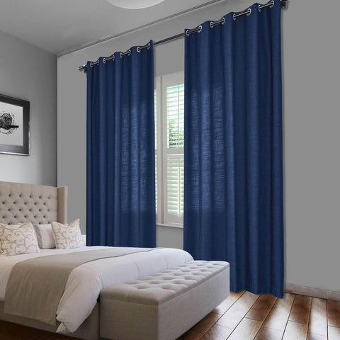 1908 Linen Blend Breathable & Natural Curtain Nickle Grommet - Cololeaf -- #1 Beige White