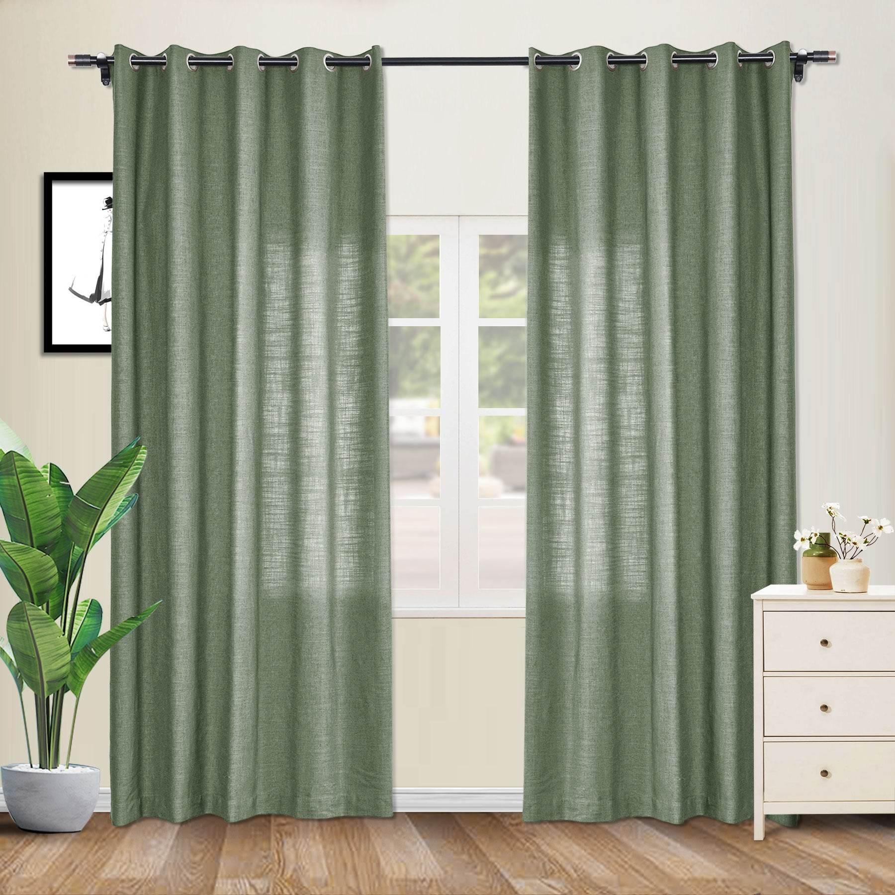 1908 Linen Blend Breathable & Natural Curtain Nickle Grommet - Cololeaf -- #1 Beige White