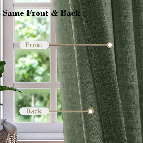 1908 Linen Blend Breathable & Natural Curtain Nickle Grommet - Cololeaf -- #1 Beige White