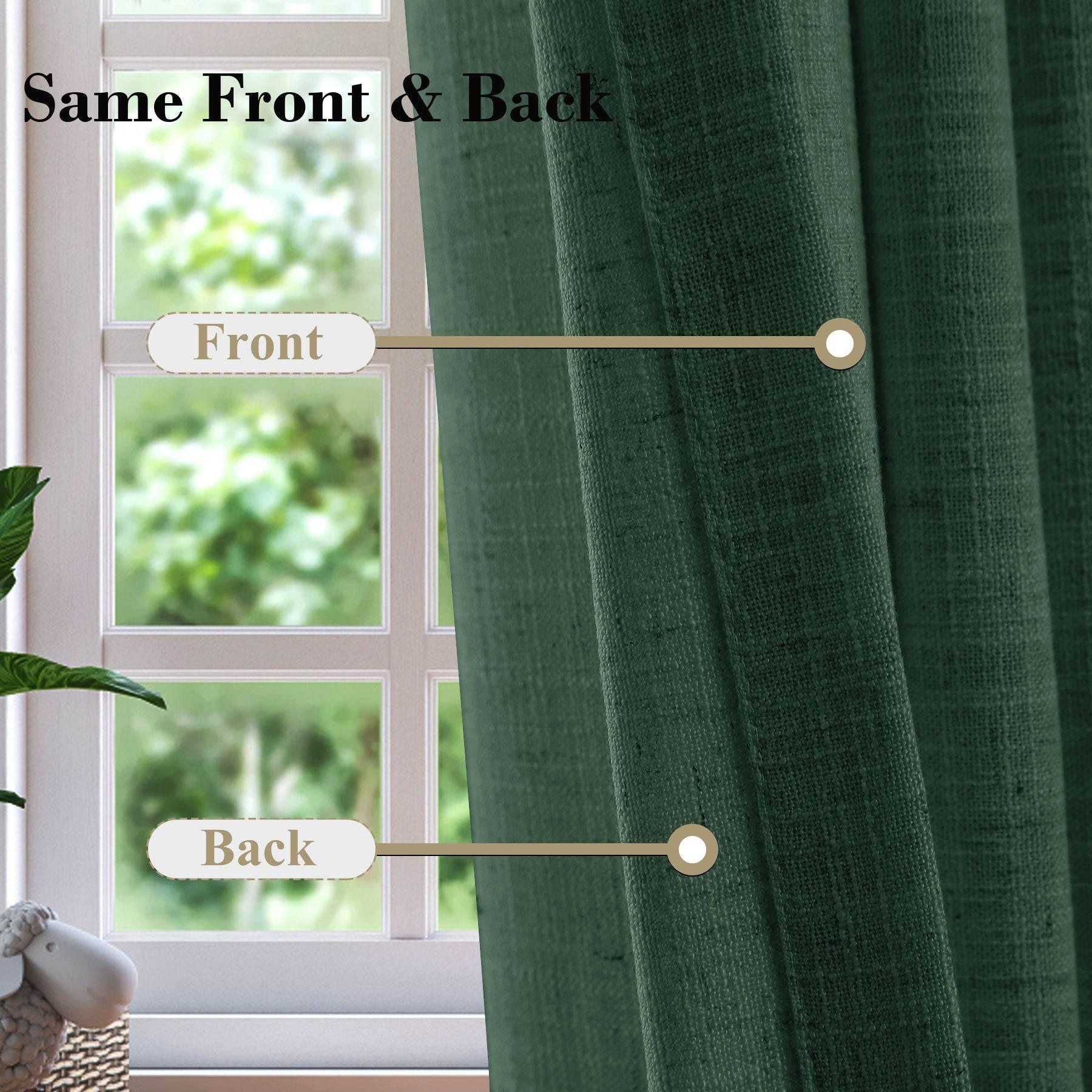 1908 Linen Blend Breathable & Natural Curtain Tab Top - Cololeaf -- #1 Beige White