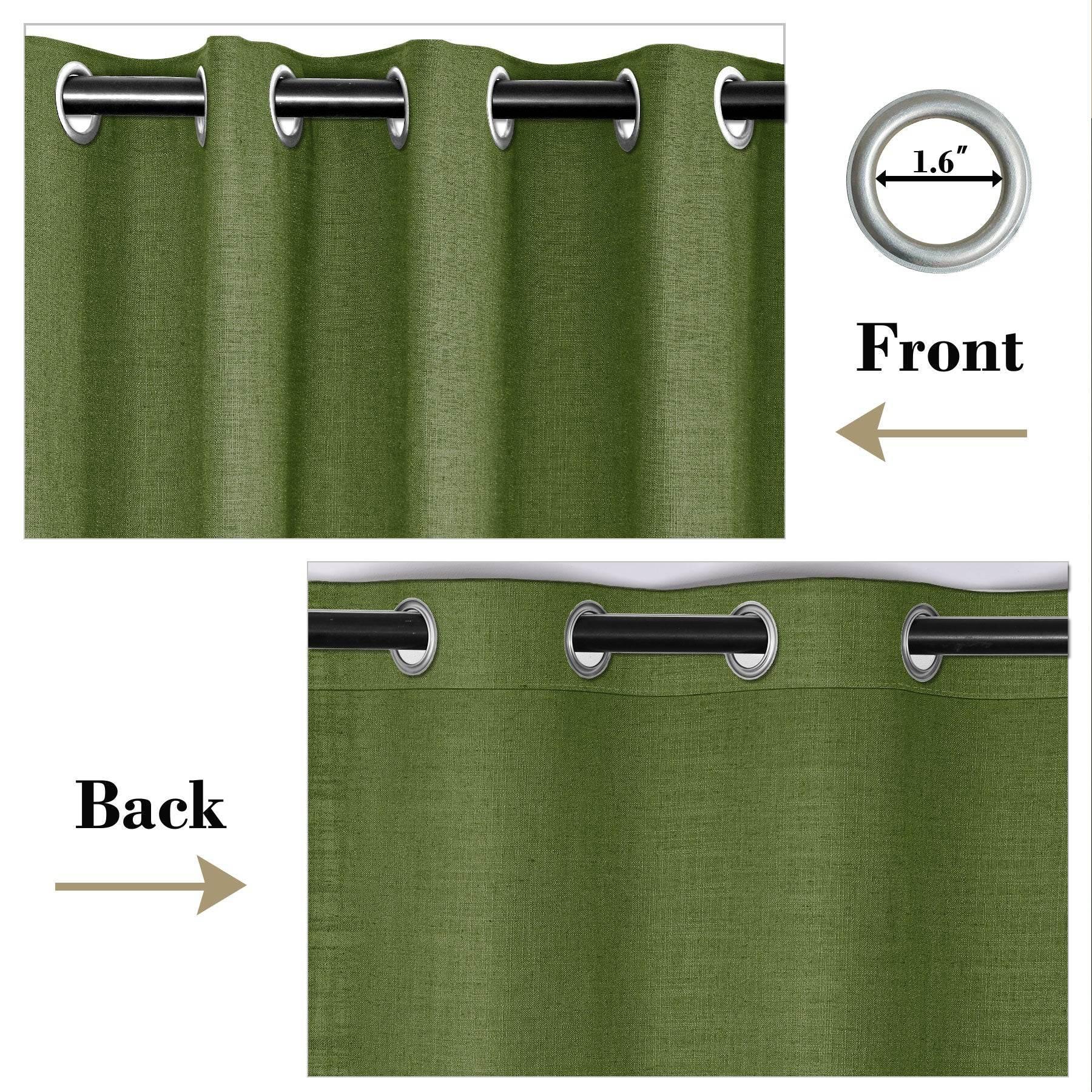 1908 Linen Blend Breathable & Natural Curtain Nickle Grommet - Cololeaf -- #1 Beige White