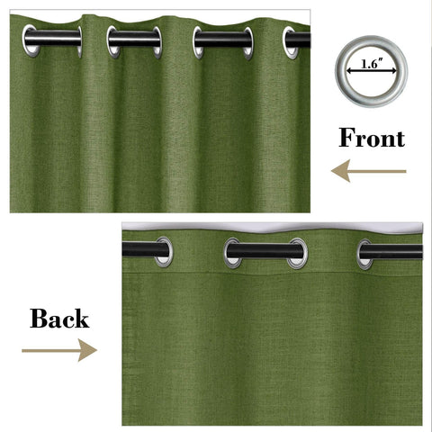1908 Linen Blend Breathable & Natural Curtain Nickle Grommet - Cololeaf -- #1 Beige White